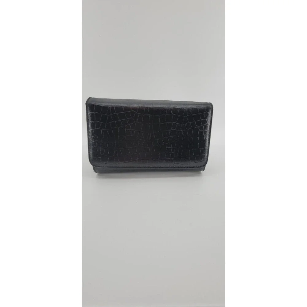 Womens Flip-Out Leather Wallet /Clutch DePalma Enterprises NWT